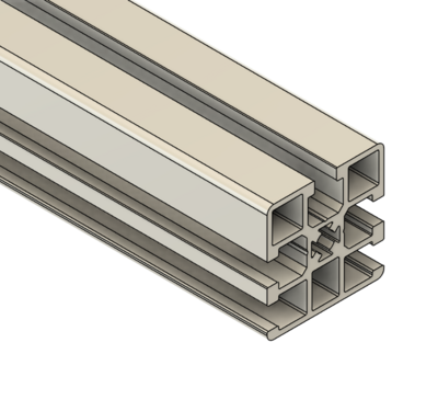 MODULAR SOLUTIONS ENCLOSURE PROFILE<BR>45MM X 45MM, ONE SMOOTH SIDE, 1 METER LENGTH